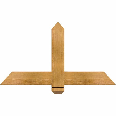 Ekena Millwork Eugene Rough Sawn Timber Gable Bracket, Western Red Cedar, 36"W x 19"H x 2"D x 4"F, 13/12 Pitch GBW036X19X0204EUG00RWR